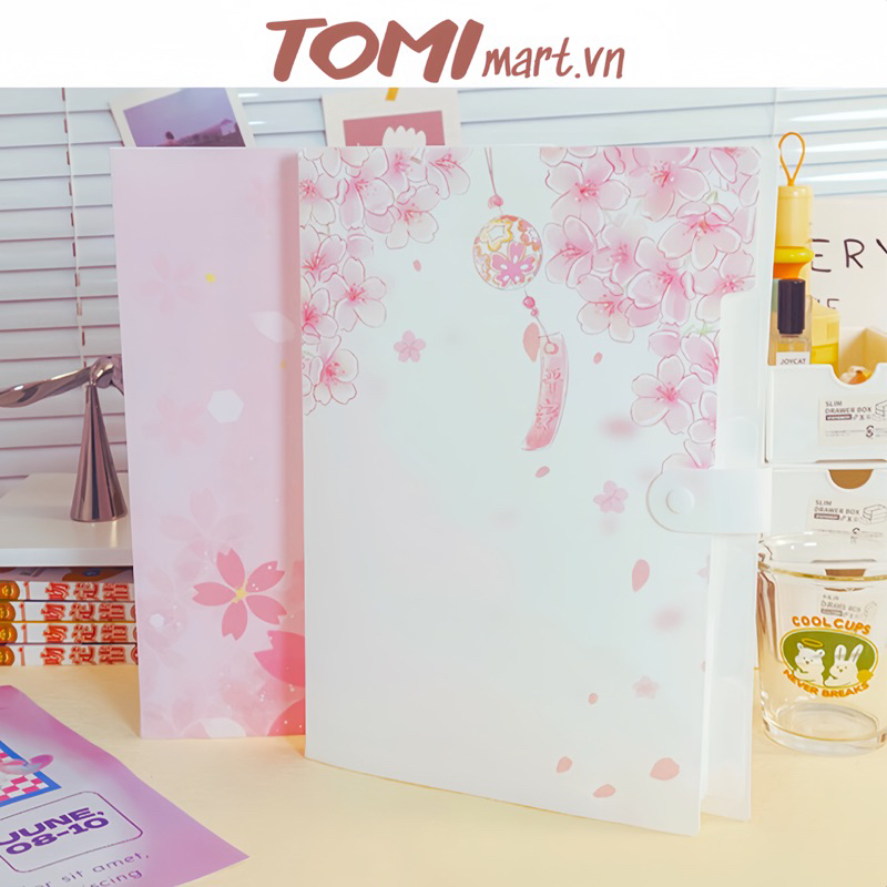Túi Đựng Hồ Sơ TOMI Bìa Đựng Tài Liệu A4 Nút Gài Chất Liệu Nhựa Chống Thấm Hoạ Tiết Dễ Thương 146