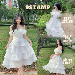 (CLIP THẬT) Đầm công chúa trắng dài Ciara 💓FREESHIP💓 mặc đi tiệc, kỷ yếu, sinh nhật