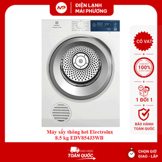 Máy sấy thông hơi electrolux 8.5 kg edv854j3wb - hàng chính hãng