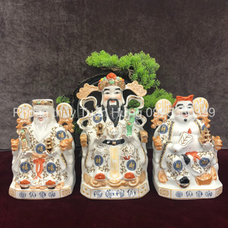 Bộ ba ông thần tiền - Thần tài thổ địa trắng vân xanh cao cấp, giá sỉ