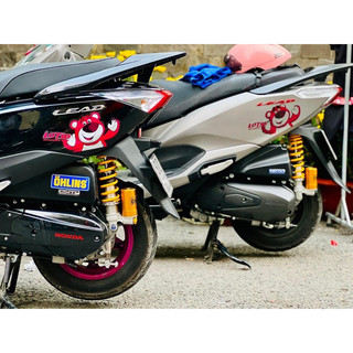 SET DECAL Tem sticker gấu dâu lớn