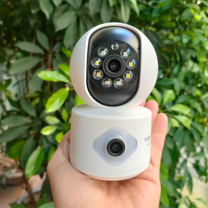 Camera 2 mắt yoosee trong nhà 4k 5.0mpx siêu nét, góc rộng, đàm thoại 2 chiều, có màu ban đêm