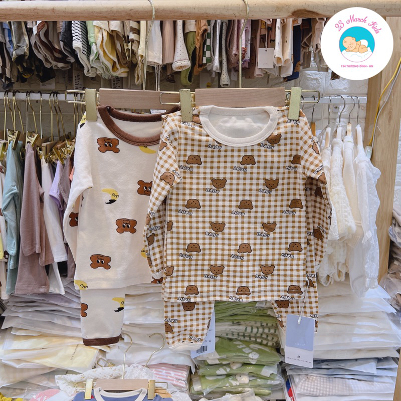 Bộ đồ ngủ style Hàn hàng QC siêu đẹp cho bé size 73-100