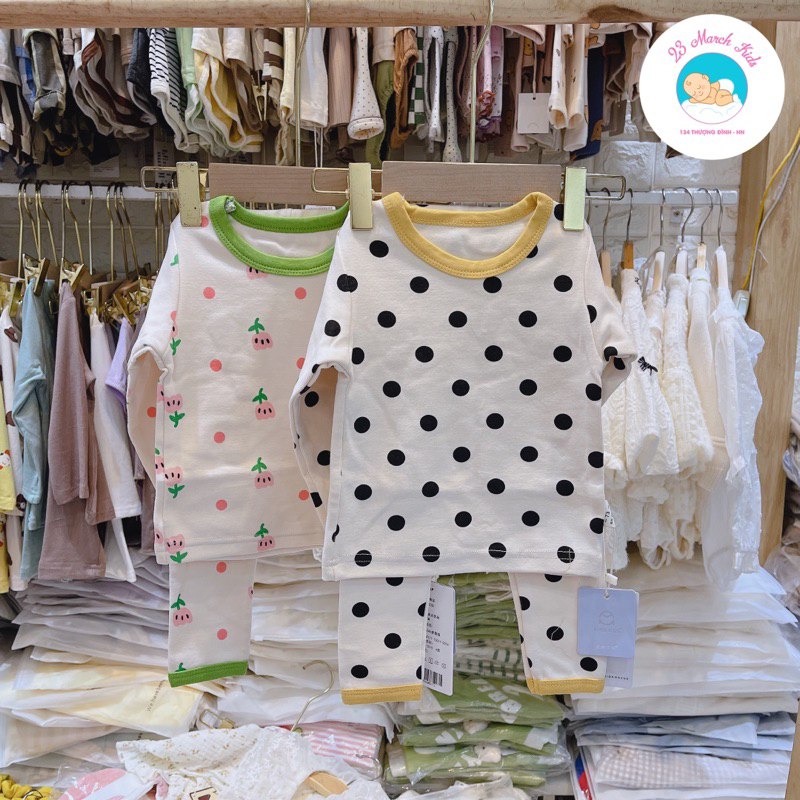 Bộ đồ ngủ style Hàn hàng QC siêu đẹp cho bé size 73-100