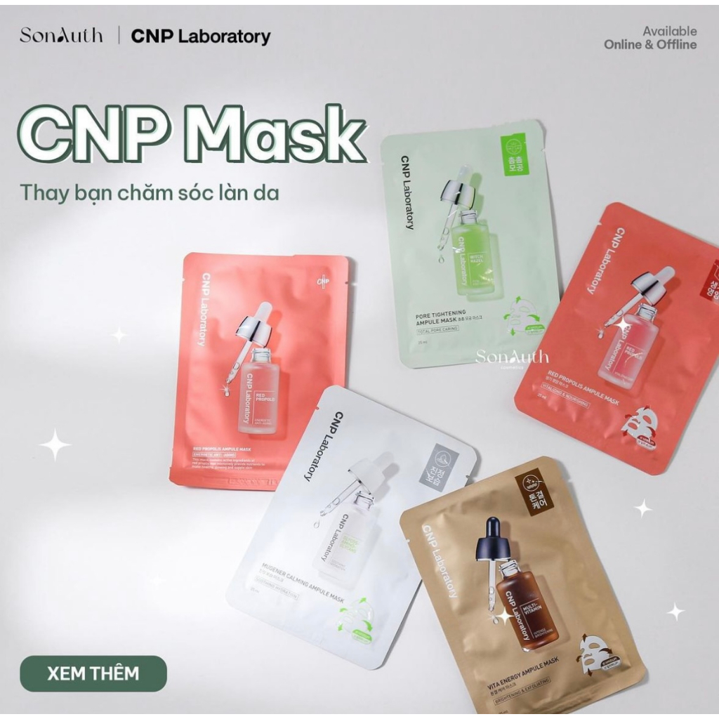 Mặt nạ giấy CNP Laboratory Ampule Mask 25ml - Hộp 10 miếng