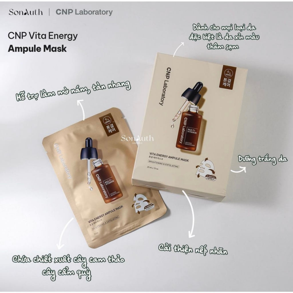 Mặt nạ giấy CNP Laboratory Ampule Mask 25ml - Hộp 10 miếng