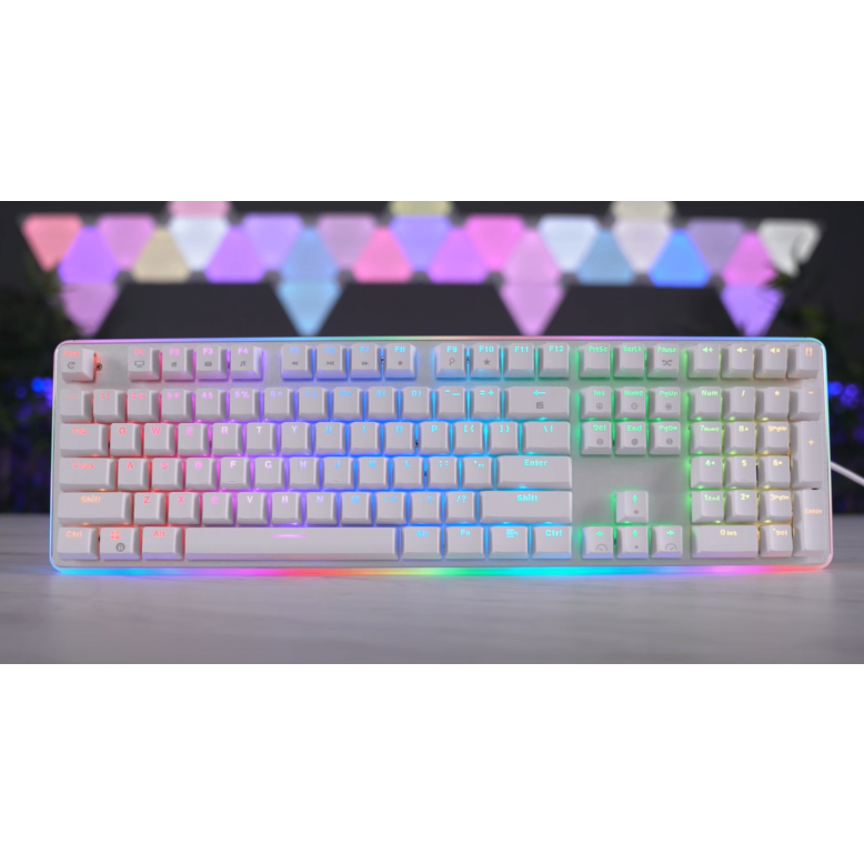 BÀN PHÍM CƠ CHỐNG NƯỚC RK918 2 MÀU ĐEN TRẮNG CHÍNH HÃNG