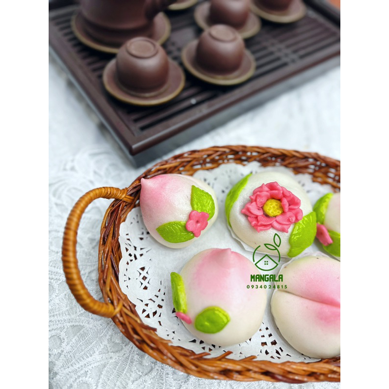 Bánh bao đào tiên mềm mịn để ngoài không bị khô bánh