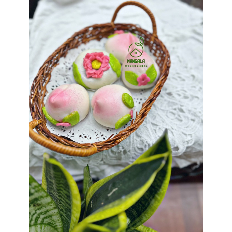Bánh bao đào tiên mềm mịn để ngoài không bị khô bánh