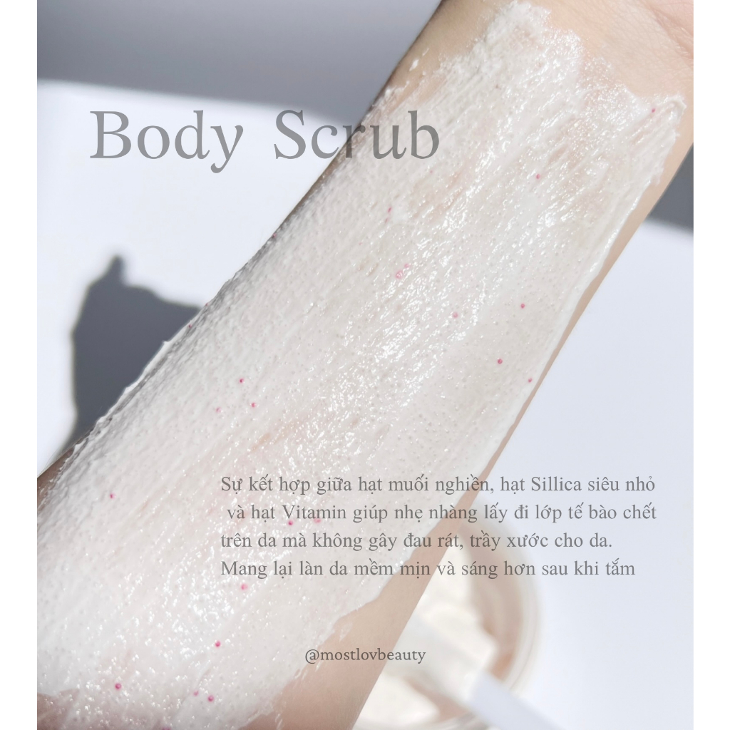 Muối tẩy tế bào chết Mostlovbeauty, cấp ẩm cho da khô, giúp mềm mịn, sạch sâu