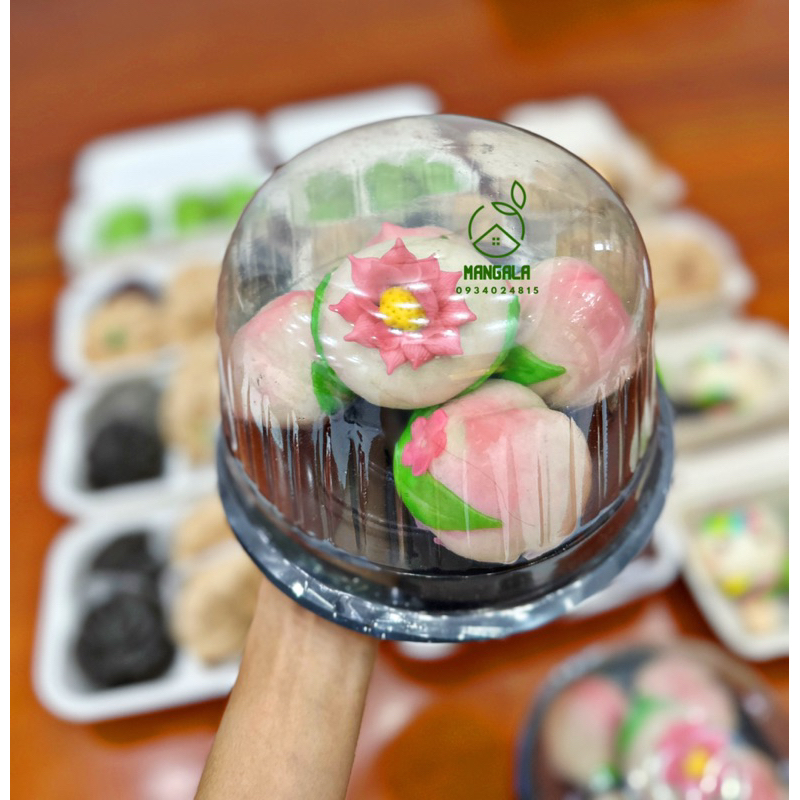 Bánh bao đào tiên mềm mịn để ngoài không bị khô bánh