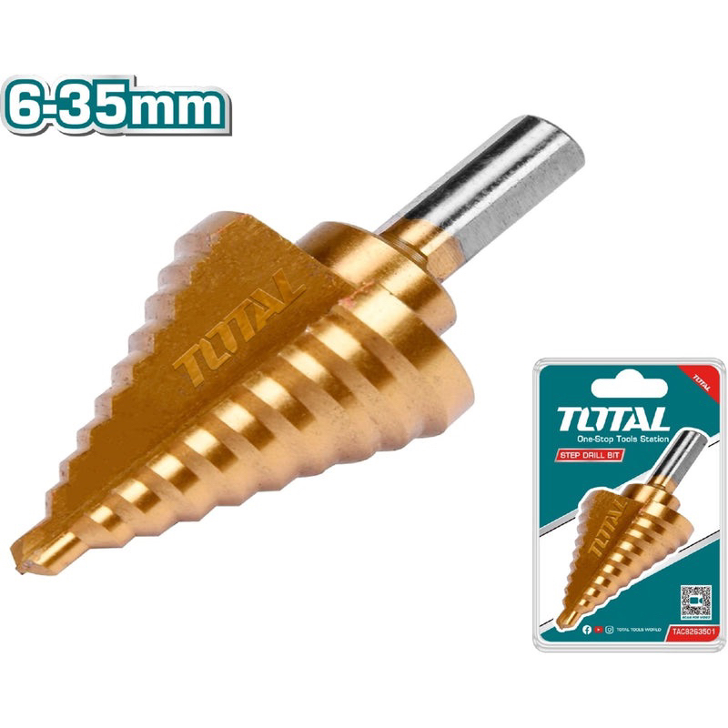 Mũi khoan tháp 6-35mm TOTAL TAC8263501 (Chính hãng TPC) dùng cho thép tấm