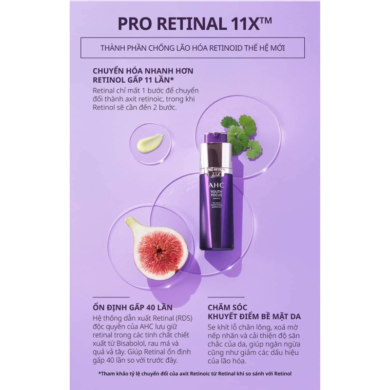 TINH CHẤT RETINAL NGĂN NGỪA LÃO HOÁ AHC YOUTH FOCUS 30ML