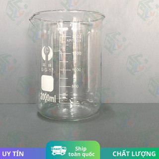 Cốc thủy tinh chia vạch 1L, 2L chịu nhiệt