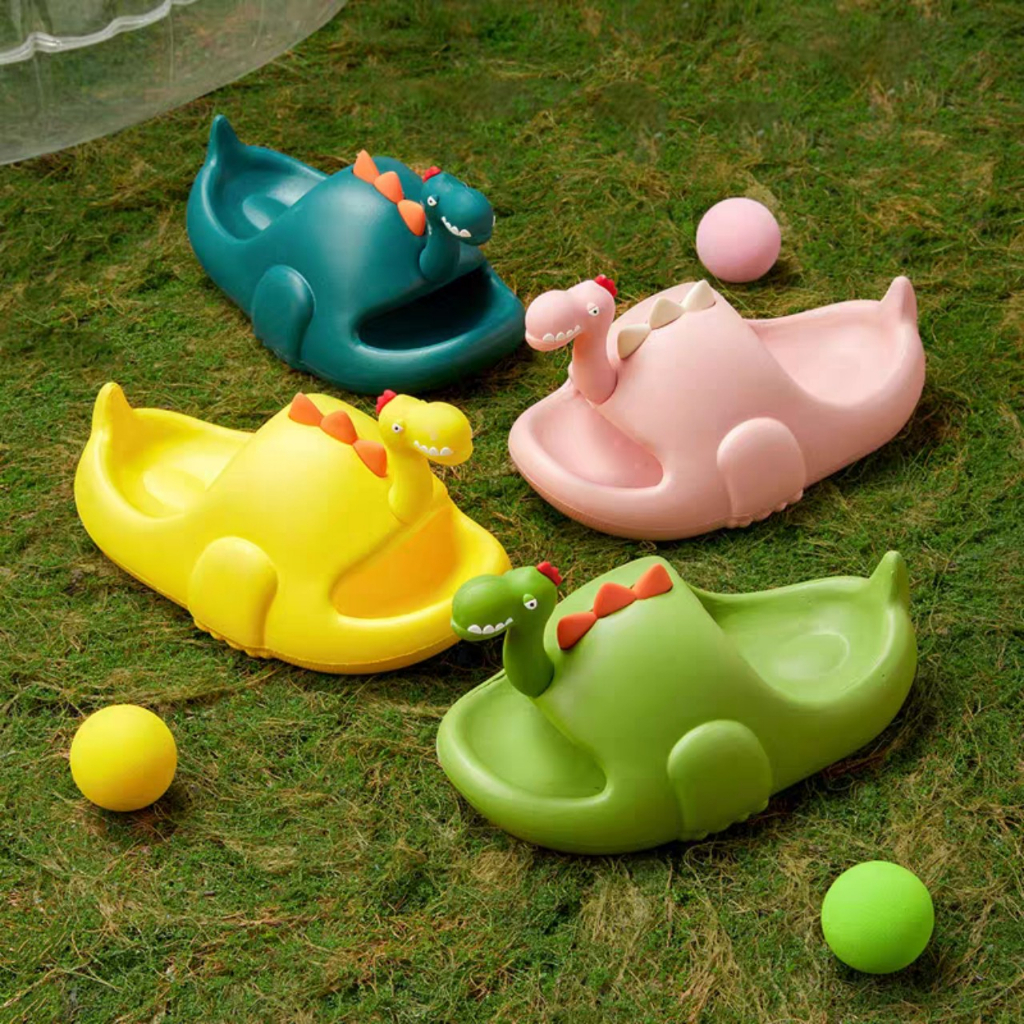 Dép Hình Khủng Long Cổ Dài Dễ Thương Cho Bé,Dép Bánh Mì Quai Ngang MS777