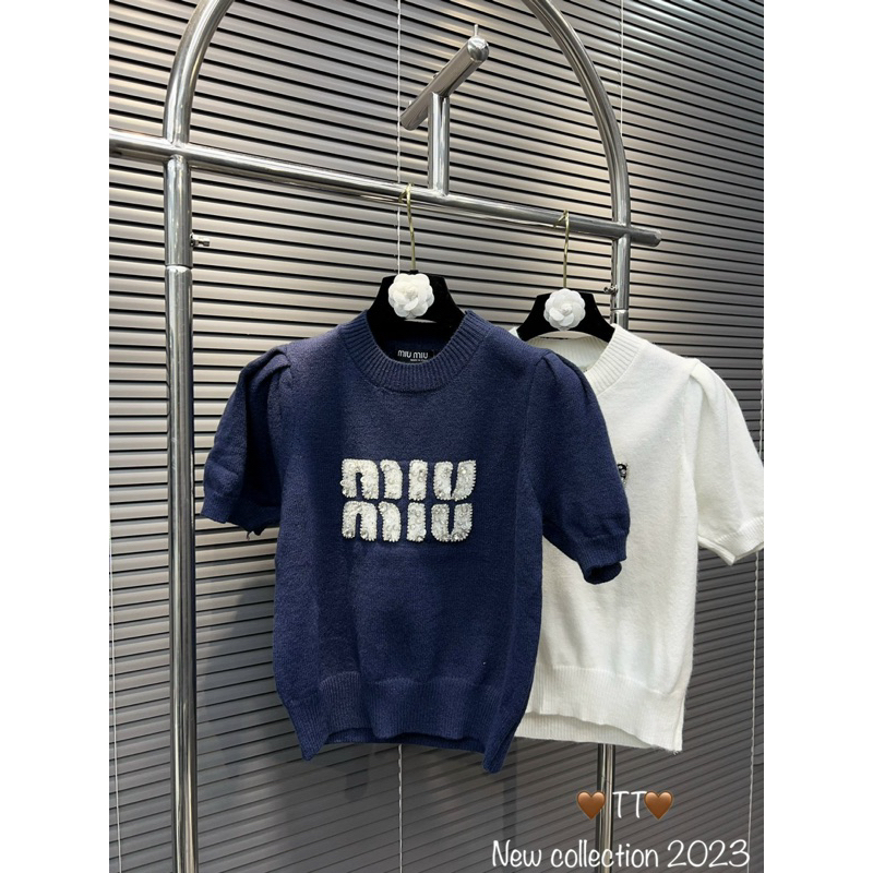 Áo Len Cộc Tay Miuiu Đính Đá Siu Cấp