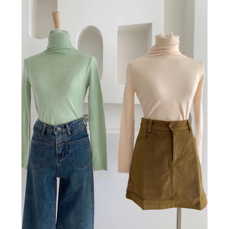 LOOK.STUDIO - Áo cổ lọ vải mịn