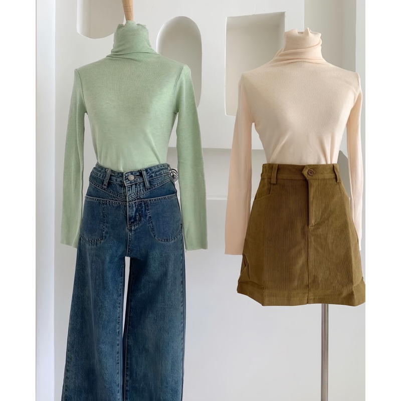 LOOK.STUDIO - Áo cổ lọ vải mịn