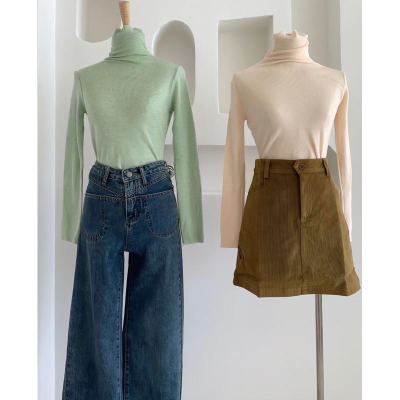 LOOK.STUDIO - Áo cổ lọ vải mịn