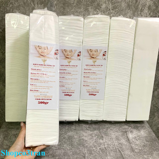 Khăn giấy lau mặt dùng trong Spa loại 1 tiệt trùng 500gr / cây - Khăn khô đa năng Spa khoảng 250/210 tờ mềm mịn