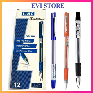   Hàng chính hãng  Set 5 bút gel nước Linc Executive nét 0.5mm   Bút nước Ấn Độ viết êm trơn có ngòi thay 