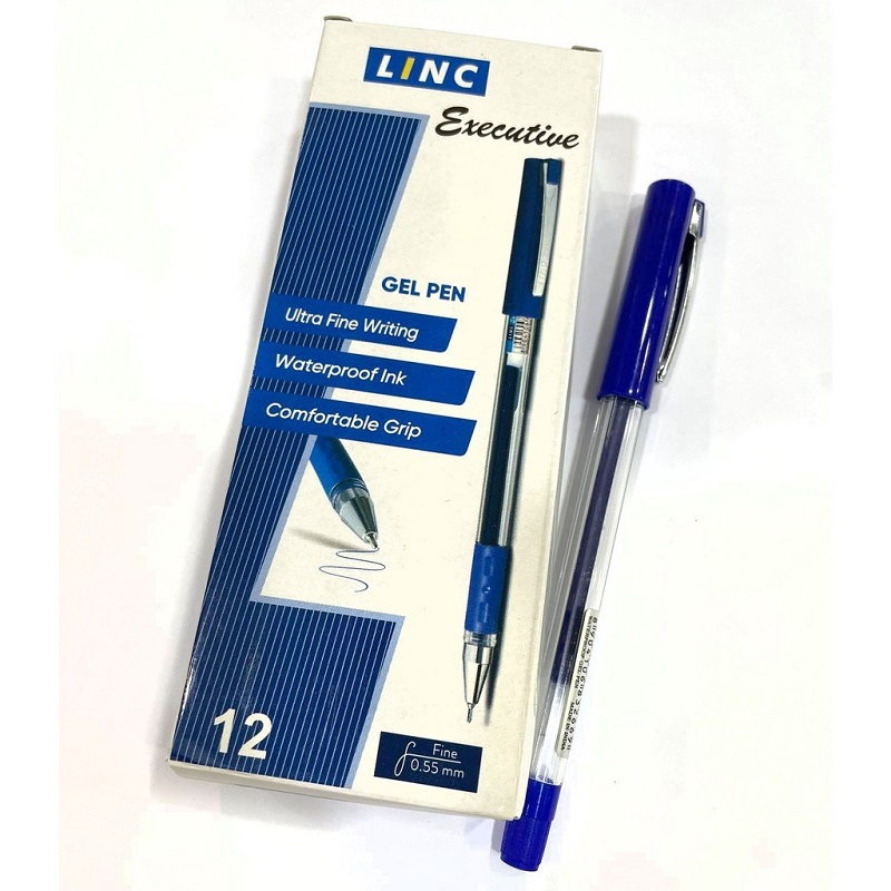 Bút gel nước Linc Executive nét 0.5mm / Bút nước Ấn Độ viết êm trơn có ngòi thay