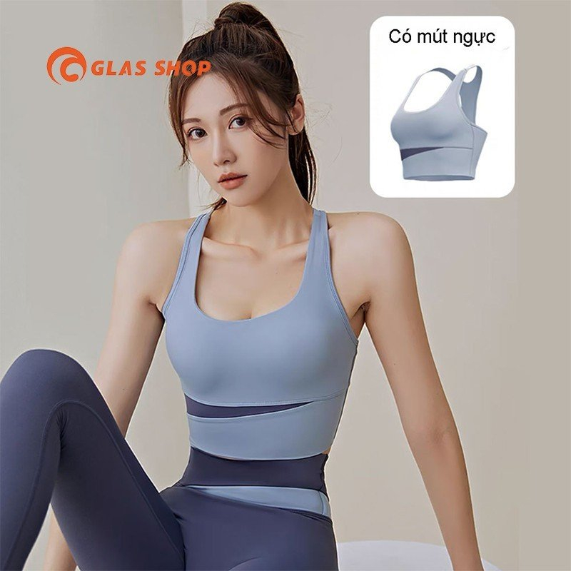 Bộ Tập Gym Yoga Aerobic Nữ Cao Cấp Có Mút Ngực Co Giãn 4 Chiều - GL01
