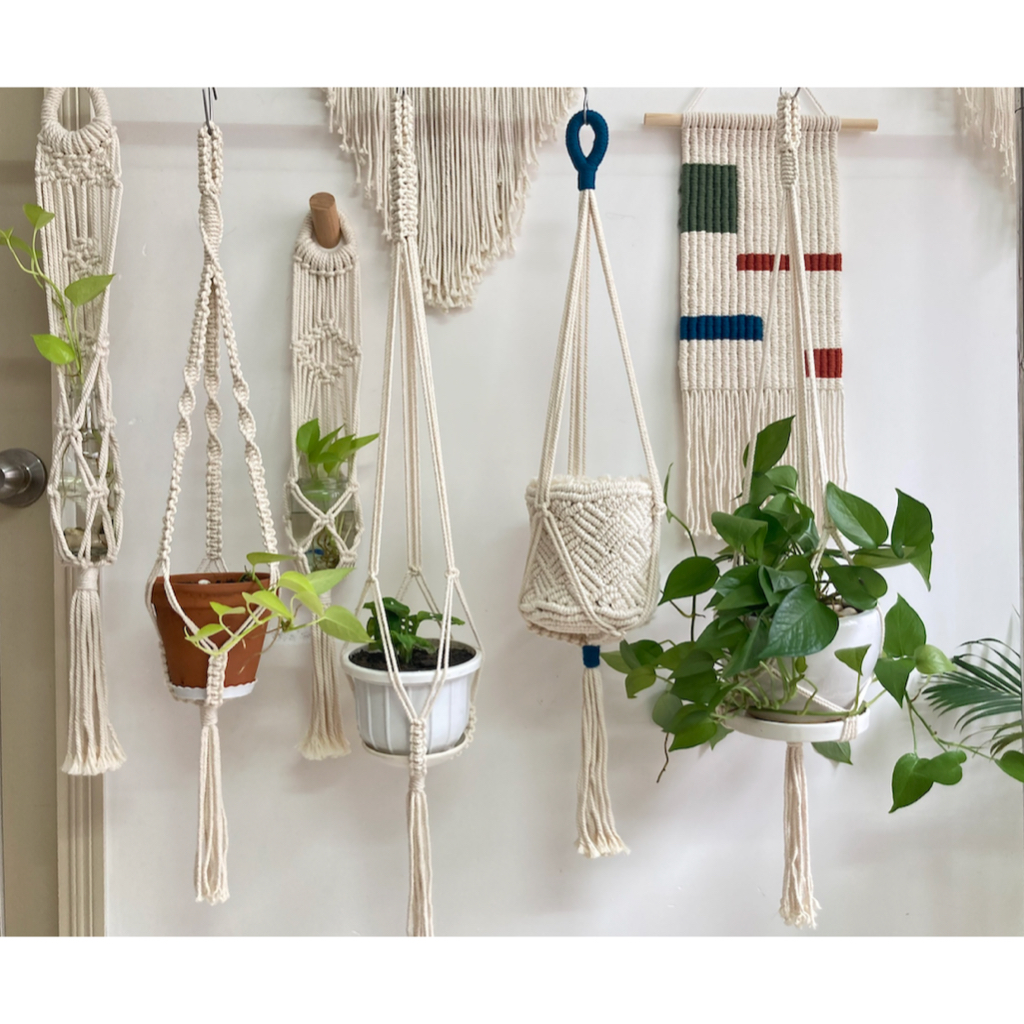 Dây treo chậu cây macrame 90cm| Macrame plant hanger 006