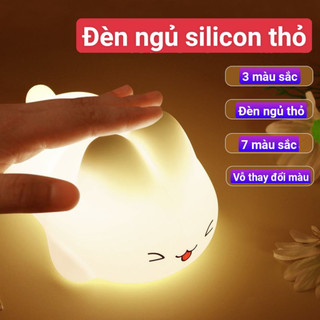 Đèn ngủ Đèn Ngủ Dễ thương Con thỏ Đèn ngủ Đám mây Silicone 7 màu Đèn ngủ cho trẻ em Đèn ngủ trẻ em Ánh sáng