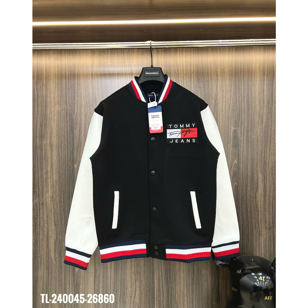 Áo khoác bomber Tommy thêu bảng thiết kế hot trend Nam nữ New 2023