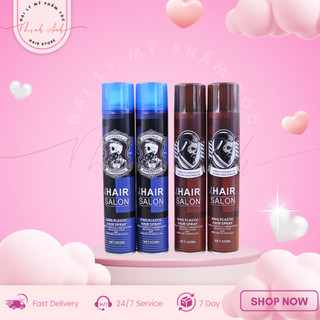 Gôm xịt tóc hair salon king plastic hair spray, keo xịt tóc hair salon king plastic hair spray 420ml