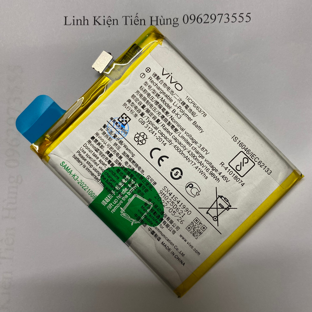 Pin zin Vivo S1 Pro / K3  loại 1 bảo hành 12 tháng