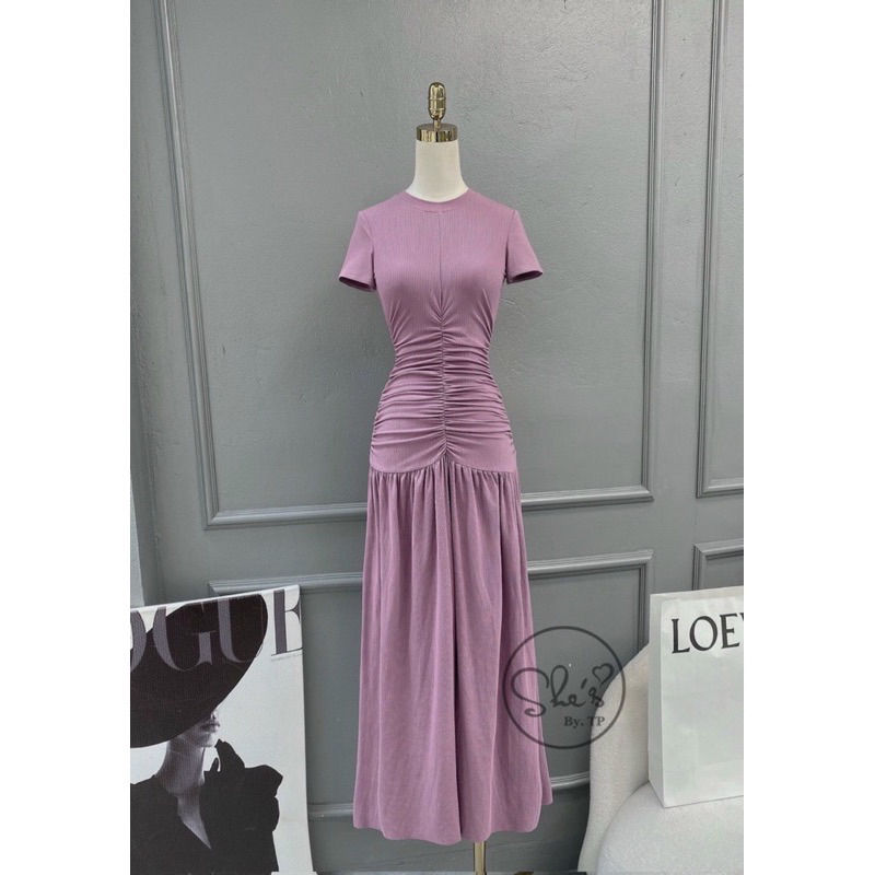 Váy body chất thun gân dẻo nhún eo hack dáng 2023