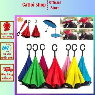 Ô gấp ngược đi ô tô kiểu Nhật thế hệ mới cao cấp. dù che mưa ô tô 2 lớp cỡ lớn cứng cáp.Ô dù gấp ngược 2 lớp loại to đẹp