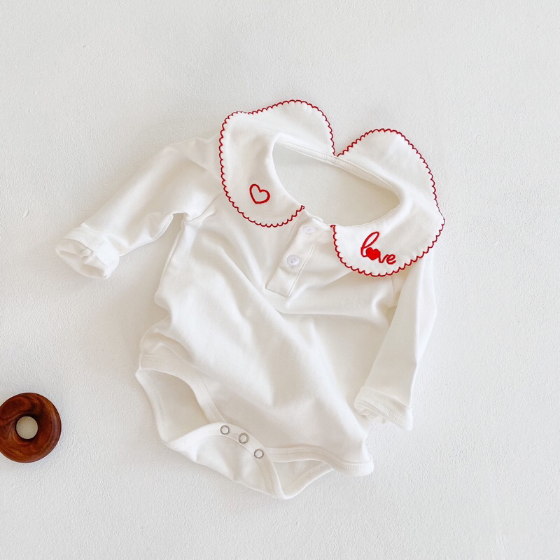 Bodysuit thêu dài tay cho bé 2023