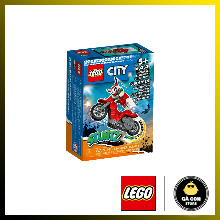 Lego CITY 60332 Reckless Scorpion Stunt Bike.