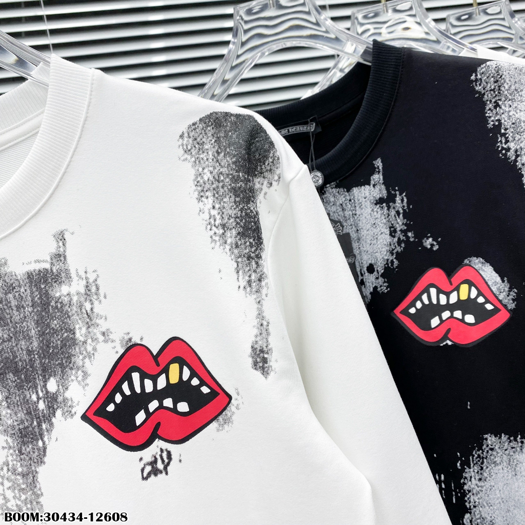 🔥Hot🔥Áo nỉ Chrome Hearts hình mỗi in loang thiết kế hot trend Nam Nữ Thu Đông 2023