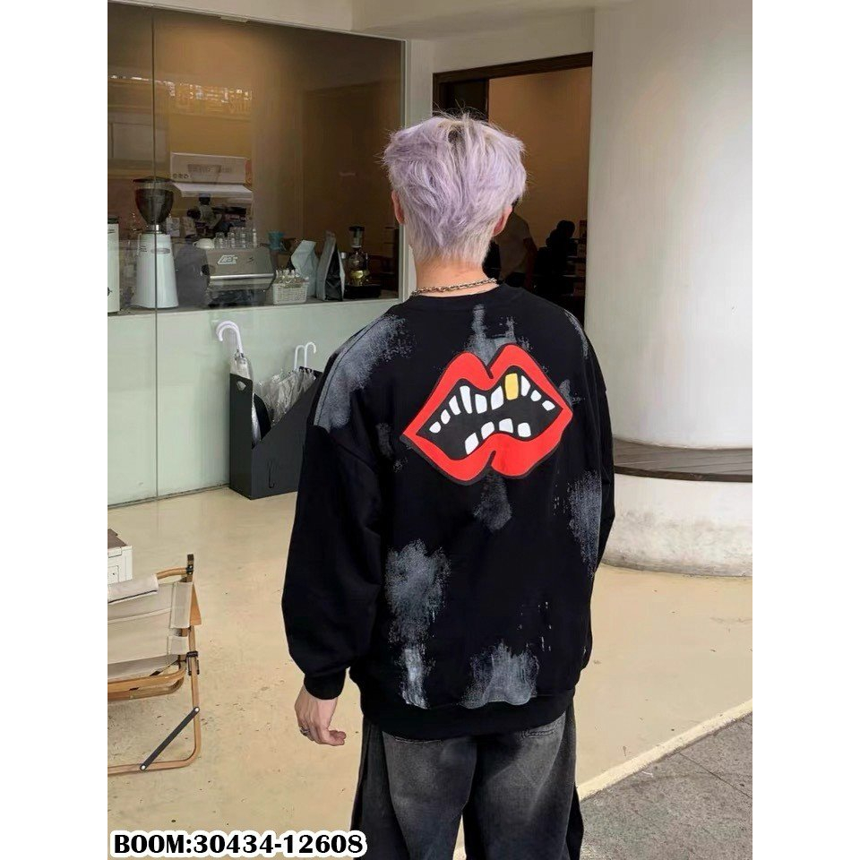 🔥Hot🔥Áo nỉ Chrome Hearts hình mỗi in loang thiết kế hot trend Nam Nữ Thu Đông 2023