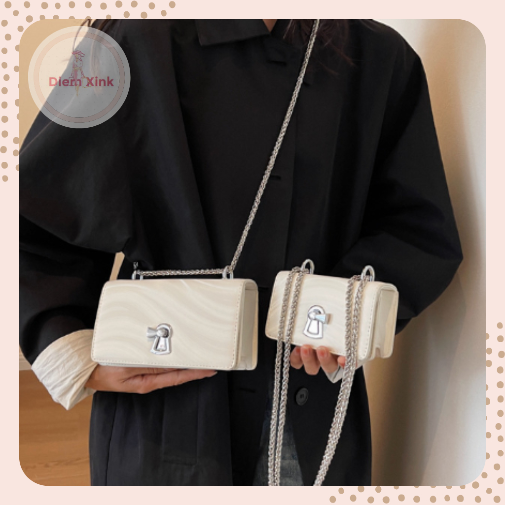 Túi Xách Nữ 2 Size 13 và 18 Cm, Túi Đeo Vai Đeo Chéo Phong Cách Hàn Quốc Xinh Xắn Đi Chơi Chụp Hình Hàng Quảng Châu