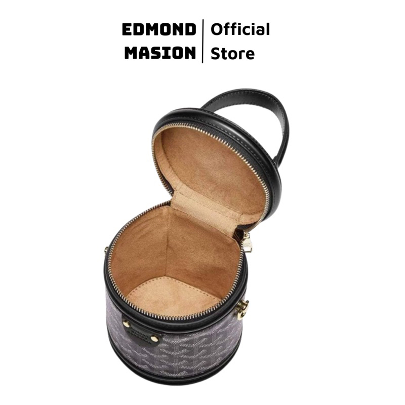 Túi Hộp Trống Cannes EDMOND MASION Monogram đựng vừa điện thoại size 15cm