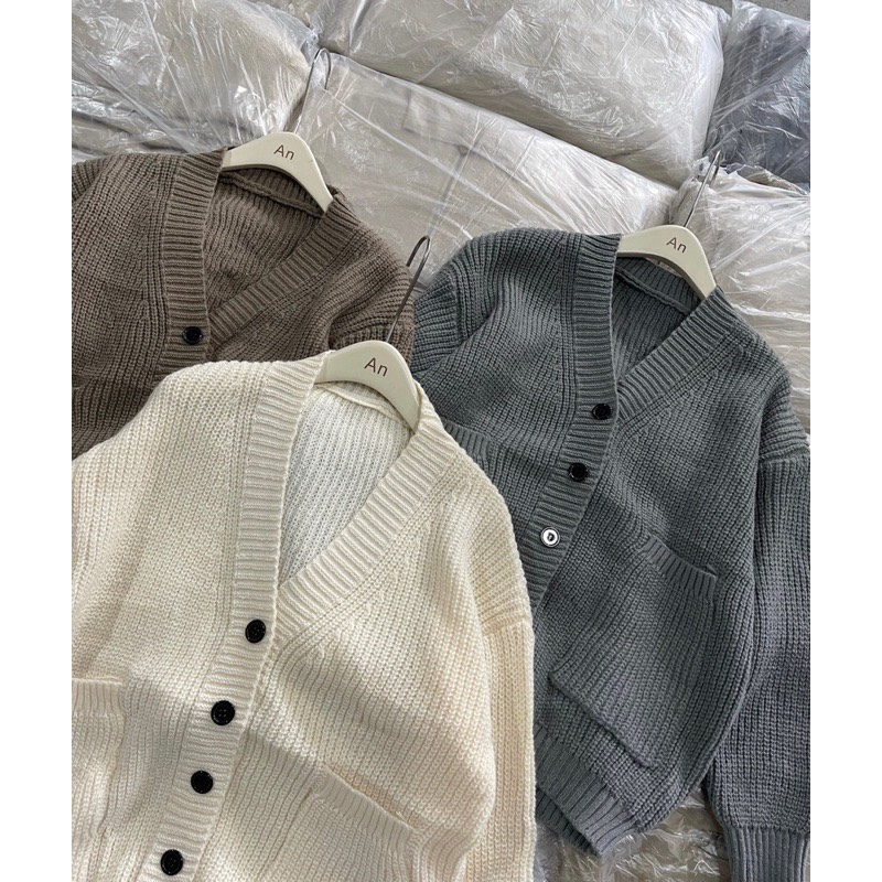 Áo cardigan basic Vân.melo thời trang đông 2023