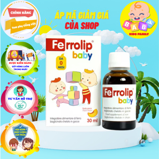 Sắt Siro Ferrolip Baby Vị Đào Thơm Ngon Cho Bé Lọ 30 ML