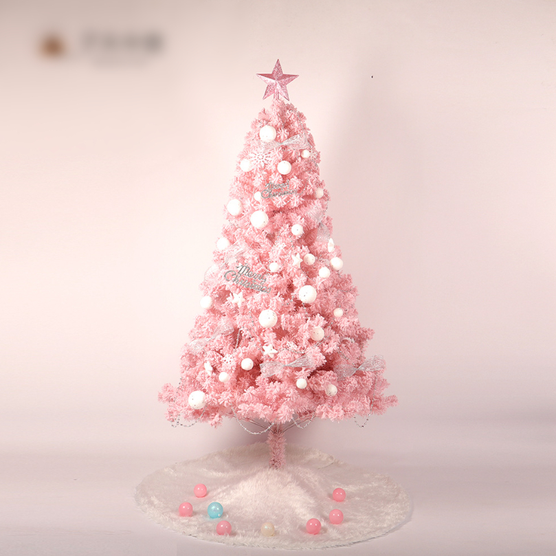 Cây Thông Hồng Phủ Tuyết SET03 Full Phụ Kiện Cây Thông Trang Trí Noel 60CM, 90CM