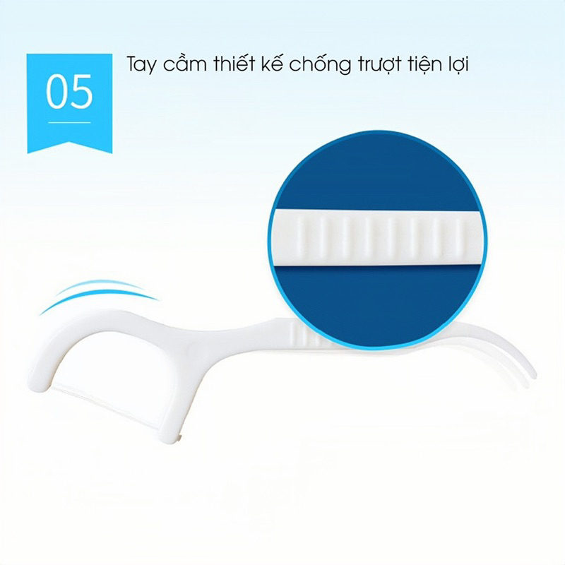 Tăm chỉ nha khoa, hộp 50 cái tăm chỉ nha khoa, hàng loại 1 dai mịn không bị xơ khi dùng.