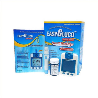 Bộ máy đo+ 50 que thử đường huyết easy gluco- chính hãng- xuất xứ hàn quốc- date t05/2025