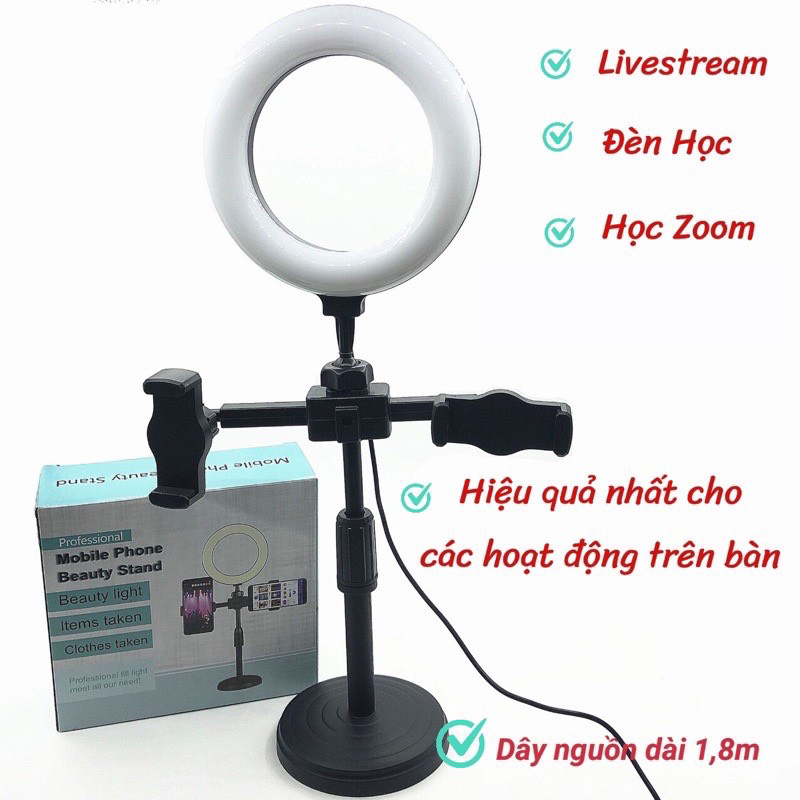 Đèn livestream 16cm 16 cm giá đỡ điện thoại quay video, Chụp ảnh, Bán hàng live stream streams Quay Tiktok make up