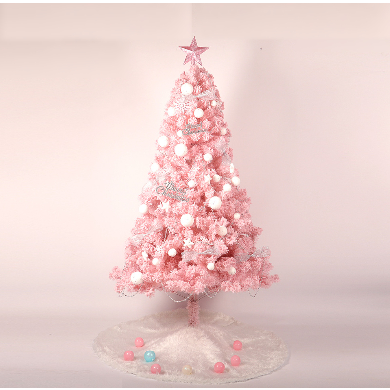 (HỎA TỐC) Cây Thông Hồng SET03 Phủ Tuyết Full Phụ Kiện Cây Thông Trang Trí Noel NHIỀU SIZE