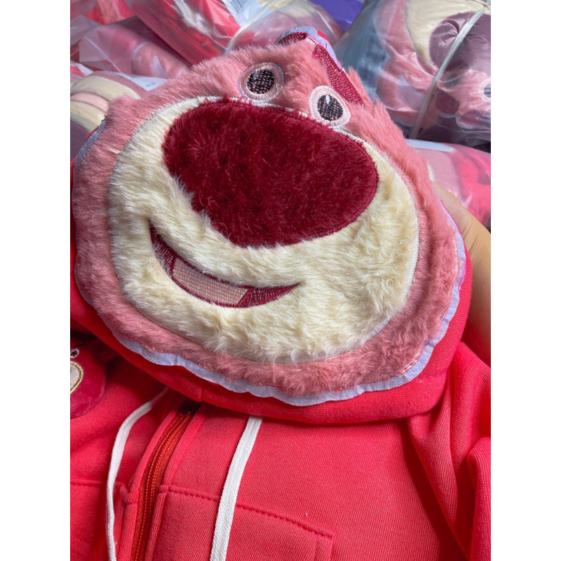 Áo khoác nỉ gấu dâu cho bé gái