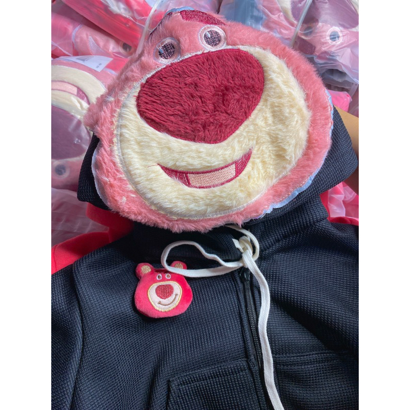 Áo khoác nỉ gấu dâu cho bé gái