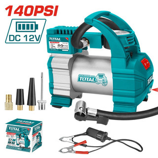 (KKT) Máy bơm lốp xe ôtô xe máy xe đạp...dùng điện 12V acqui xe ô tô TOTAL TTAC1406